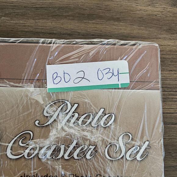 PHOTO COASTER SET - (6 PHOTO COASTERS AND INCLUDES BLACK WOODEN HOLDER) - Picture 7 of 7